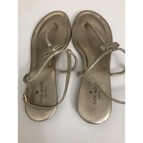 Kate Spade Sandal Gold Color Size M11 - Picture 2 of 10